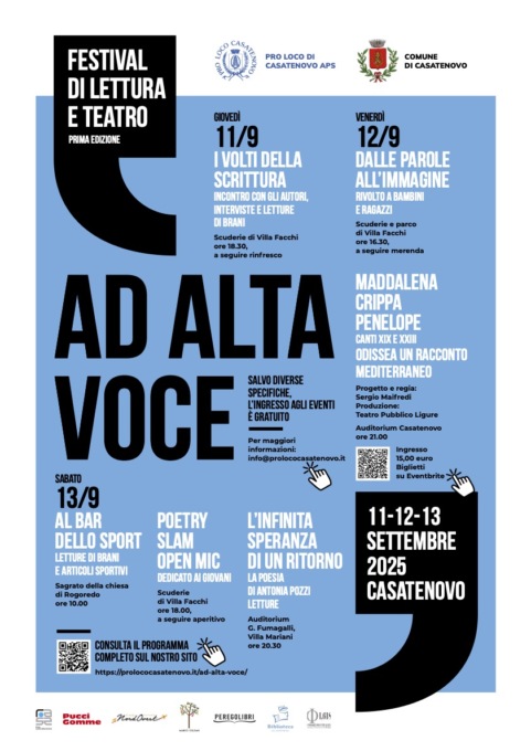 In arrivo la prima edizione di “Ad alta voce”, festival di lettura e teatro