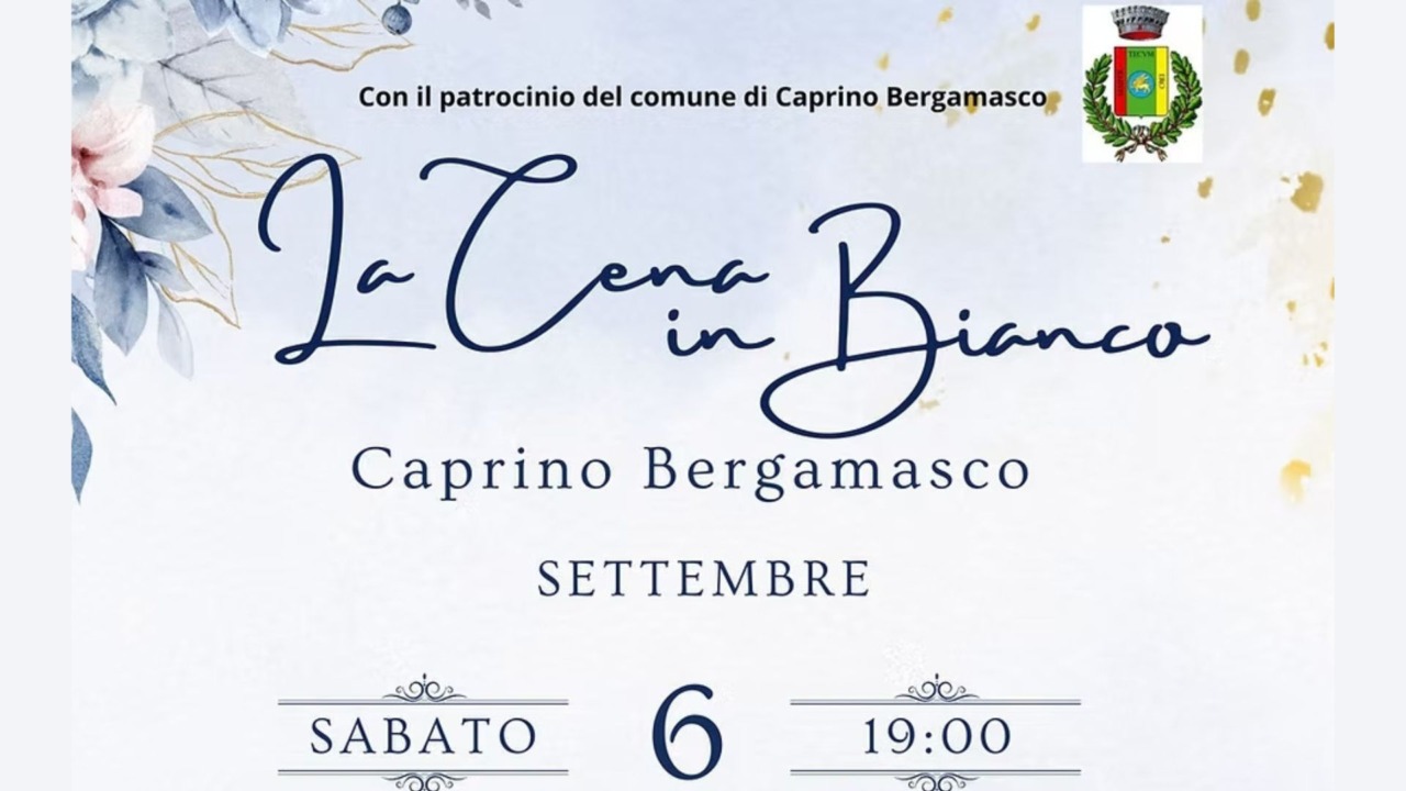 Cena in bianco a Caprino Bergamasco: tutto pronto per la seconda edizione