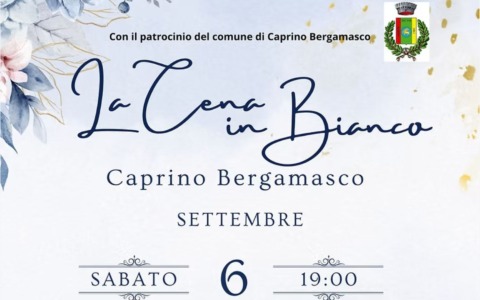 Cena in bianco a Caprino Bergamasco: tutto pronto per la seconda edizione