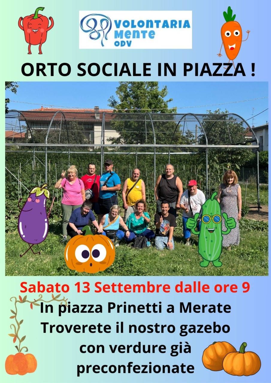 Le verdure biologiche di Volontaria-Mente tornano in piazza