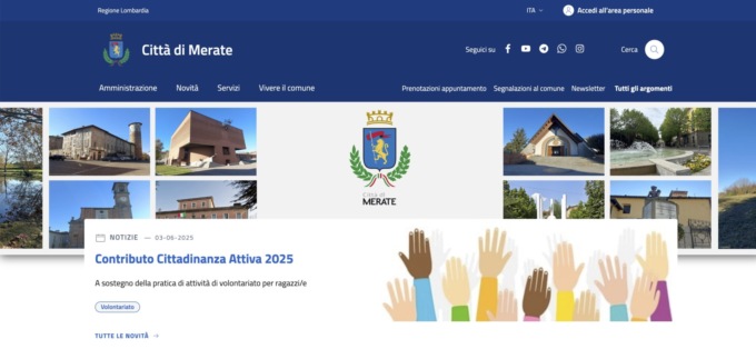 Online il nuovo sito istituzionale del Comune di Merate