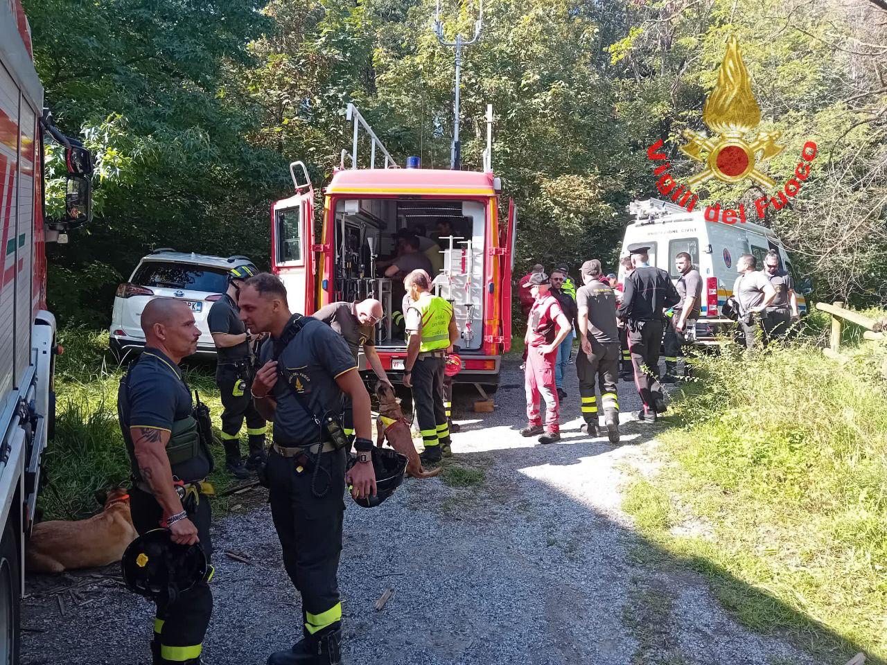 Maxi mobilitazione di Vigili del fuoco e forze dell’ordine per una persona scomparsa a Veduggio