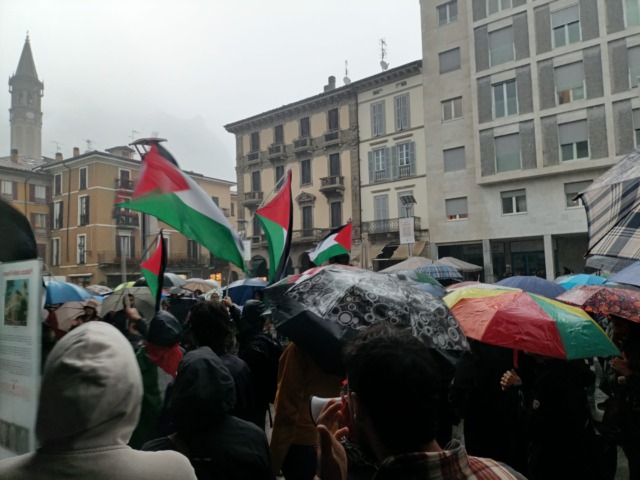 Il maltempo non ferma la mobilitazione per Gaza