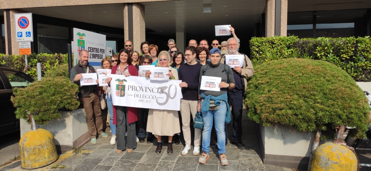 I dipendenti della Provincia di Lecco in sciopero della fame per Gaza