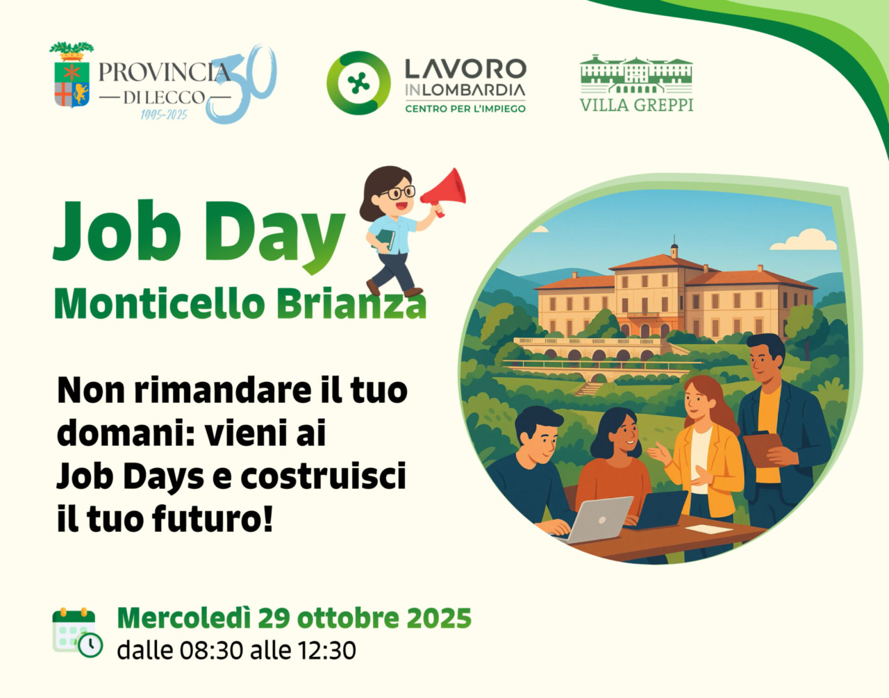 Provincia di Lecco, in arrivo il Job Day a Monticello Brianza