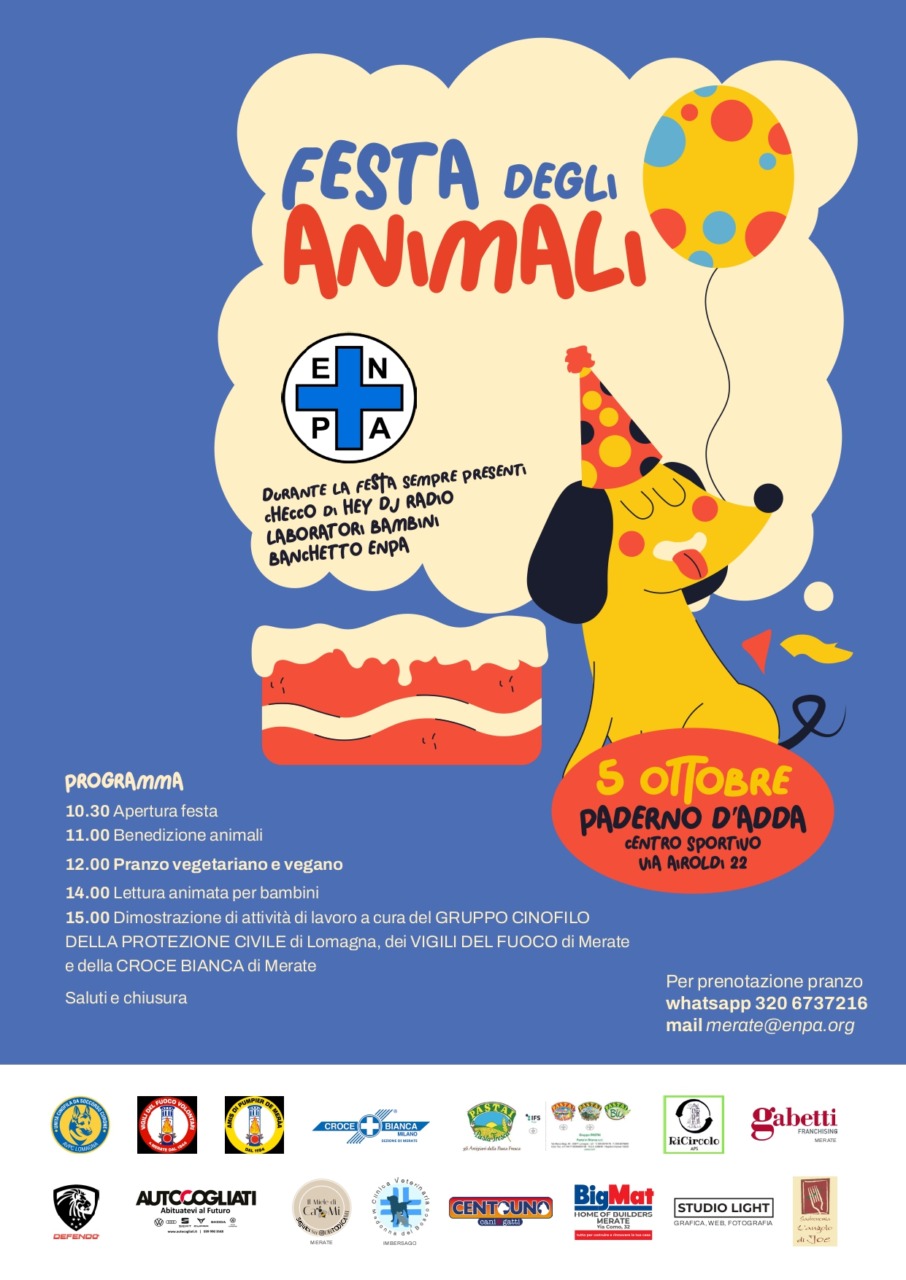 Tutto pronto per l’edizione 2025 della Festa degli animali di Enpa