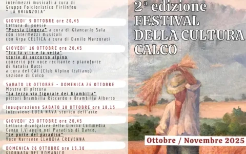 Arriva il Festival Culturarte a Calco