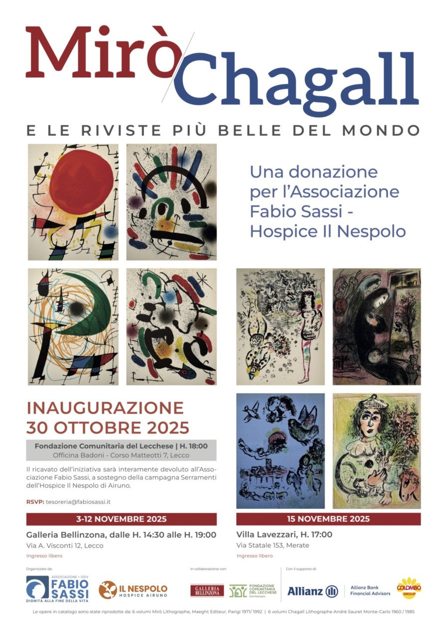 Mirò, Chagall e le riviste più belle del mondo: giovedì l’inaugurazione della mostra della Fabio Sassi