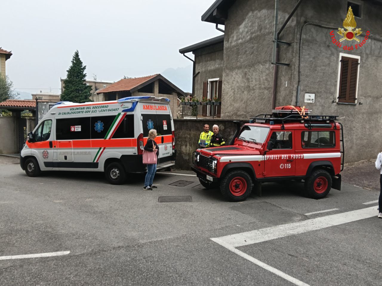Incidente a Somasca sulla scalinata: 74enne in condizioni serie
