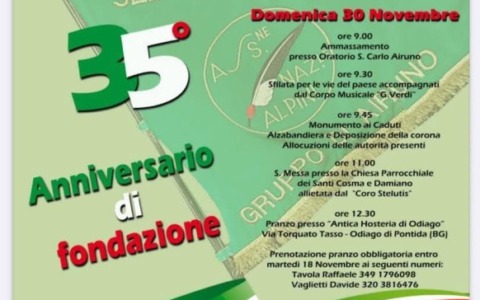 Gli Alpini di Airuno festeggiano 35 anni di attività