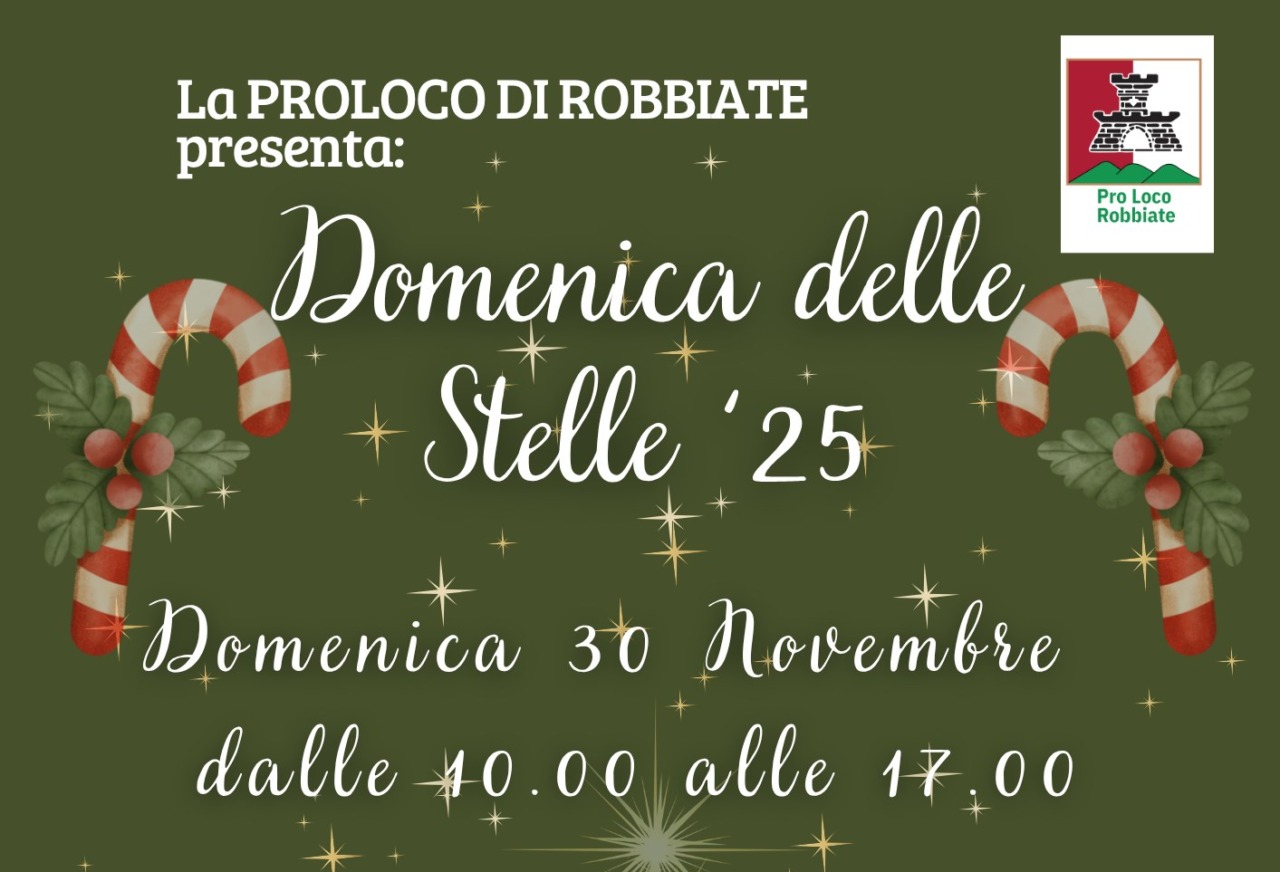 La Pro Loco di Robbiate cerca espositori per la “Domenica delle stelle”