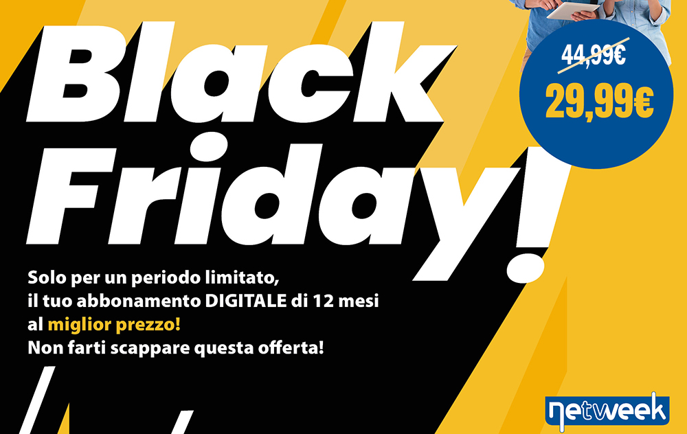 Promo Black Friday: abbonamento digitale al Giornale di Merate con il 33% di sconto