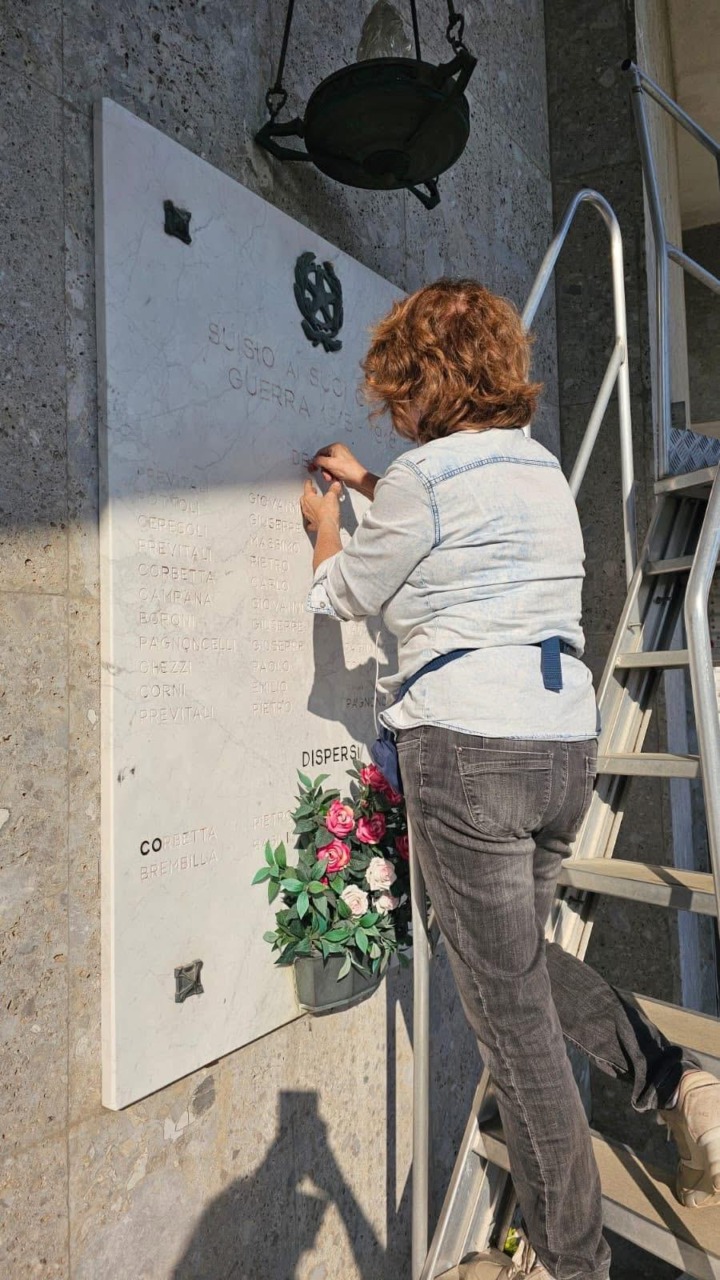 Suisio, restaurate le lapidi che riportano incisi i nomi dei caduti in guerra