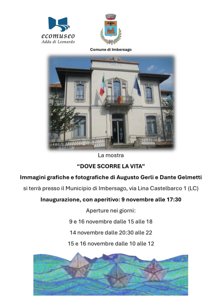 A Imbersago arriva la mostra “Dove scorre la vita”