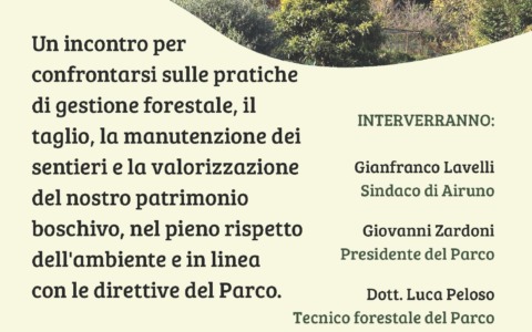 “La gestione forestale nel parco” con la Consulta Aizurro
