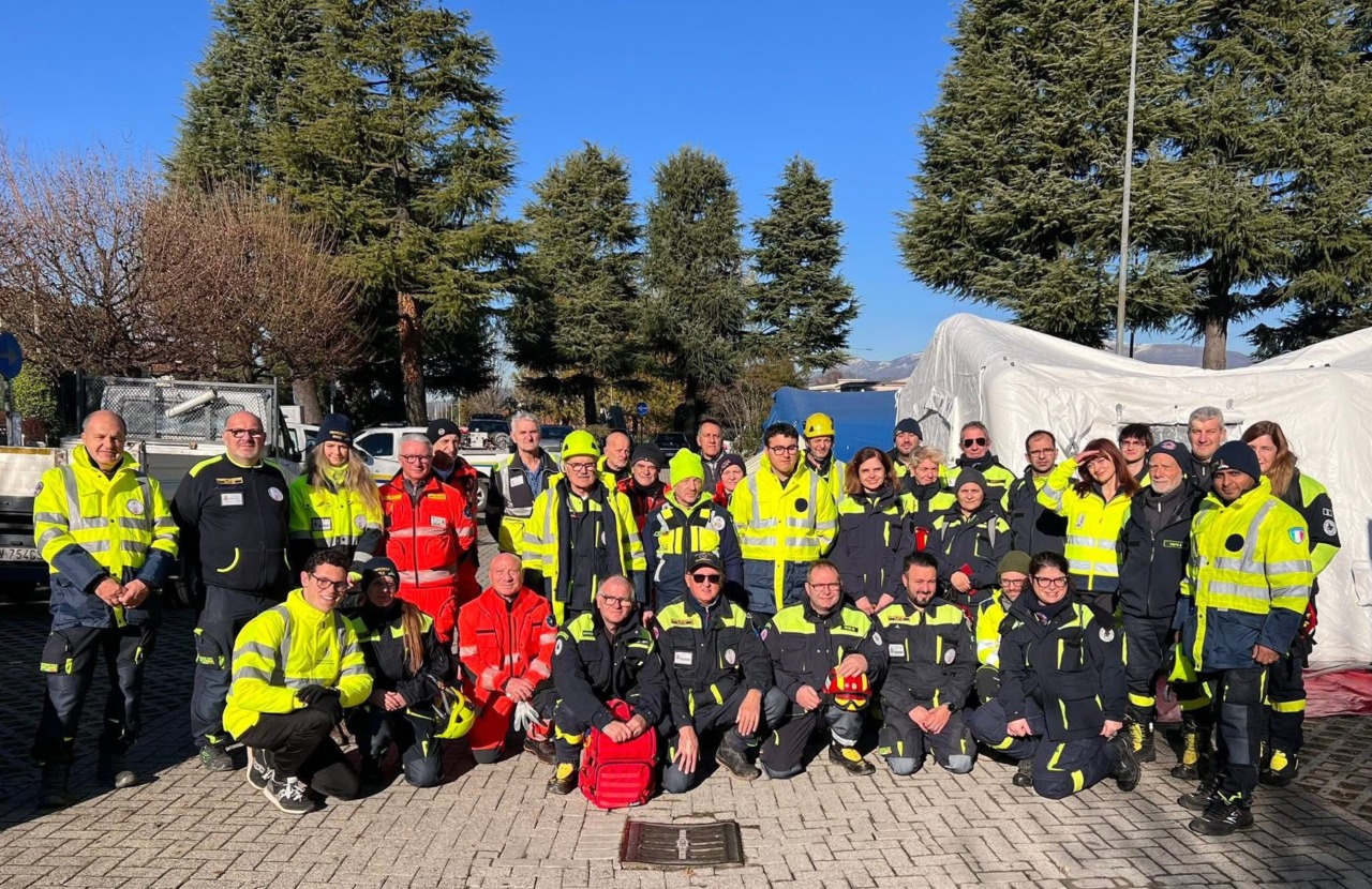 Suisio: simulazione di un evento sismico, esercitazione della Protezione civile