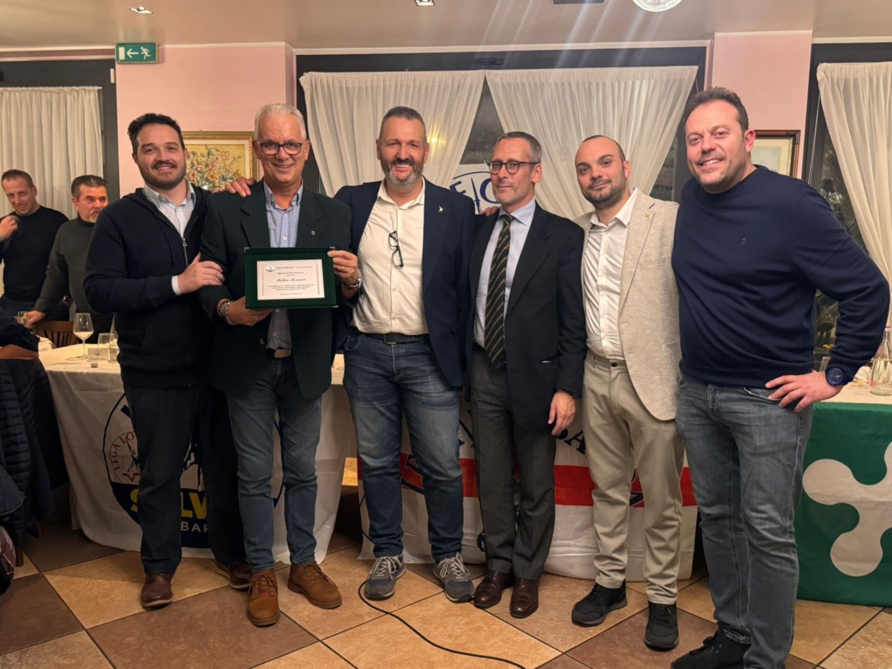 Una targa per i 25 anni nella Lega di Missaglia per Felice Sesana