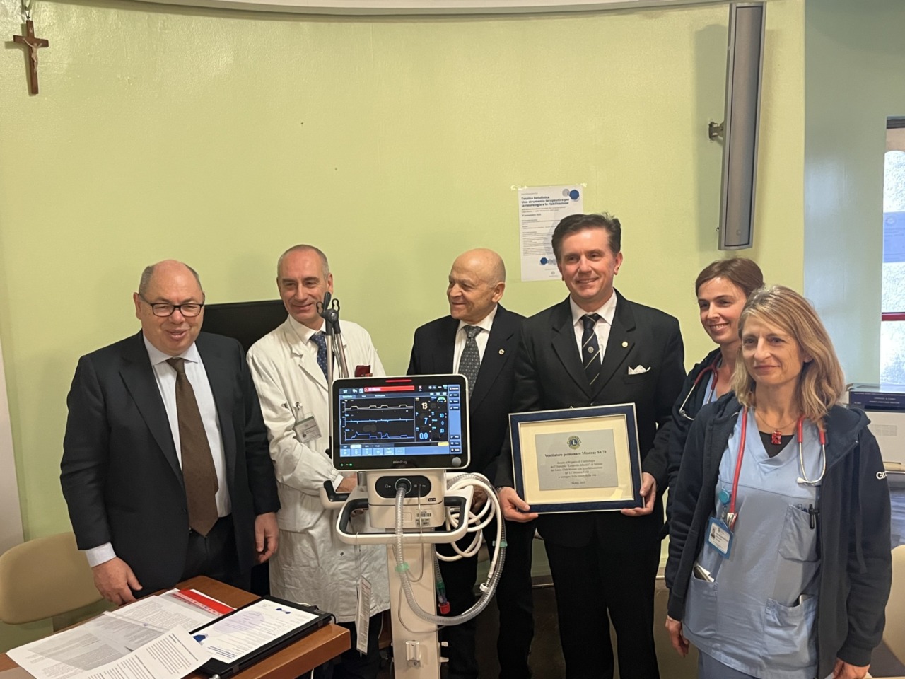 Lions Club Merate: donato un ventilatore meccanico Bi-Level alla Cardiologia del Mandic