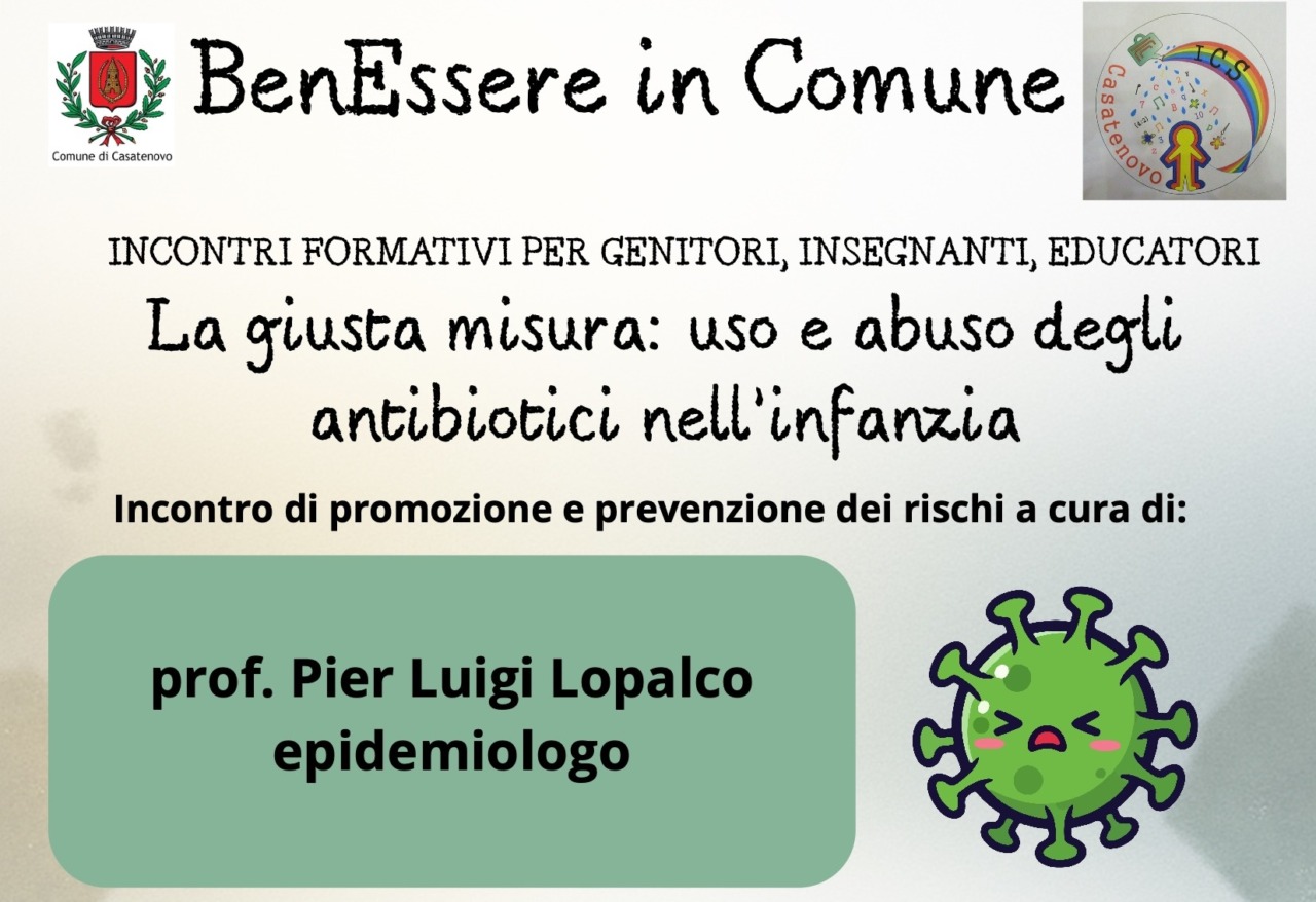Uso corretto degli antibiotici: un incontro pubblico con il Comune e l’Istituto comprensivo