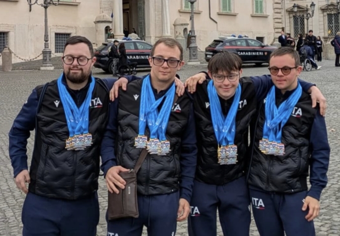 L’atleta paralimpico Francesco Piccinini premiato da Mattarella