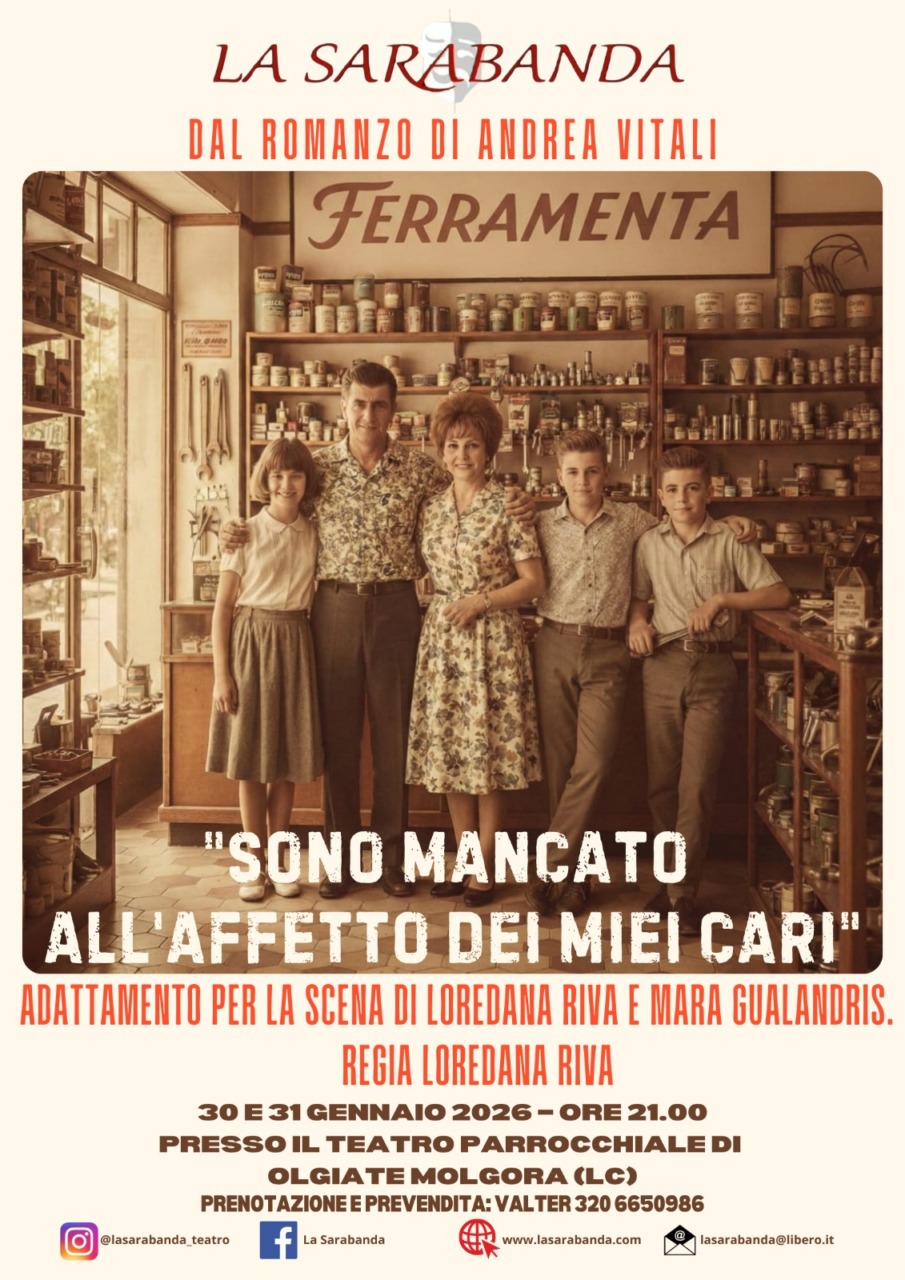 Olgiate, “La Sarabanda” porta in scena l’ironia di Andrea Vitali