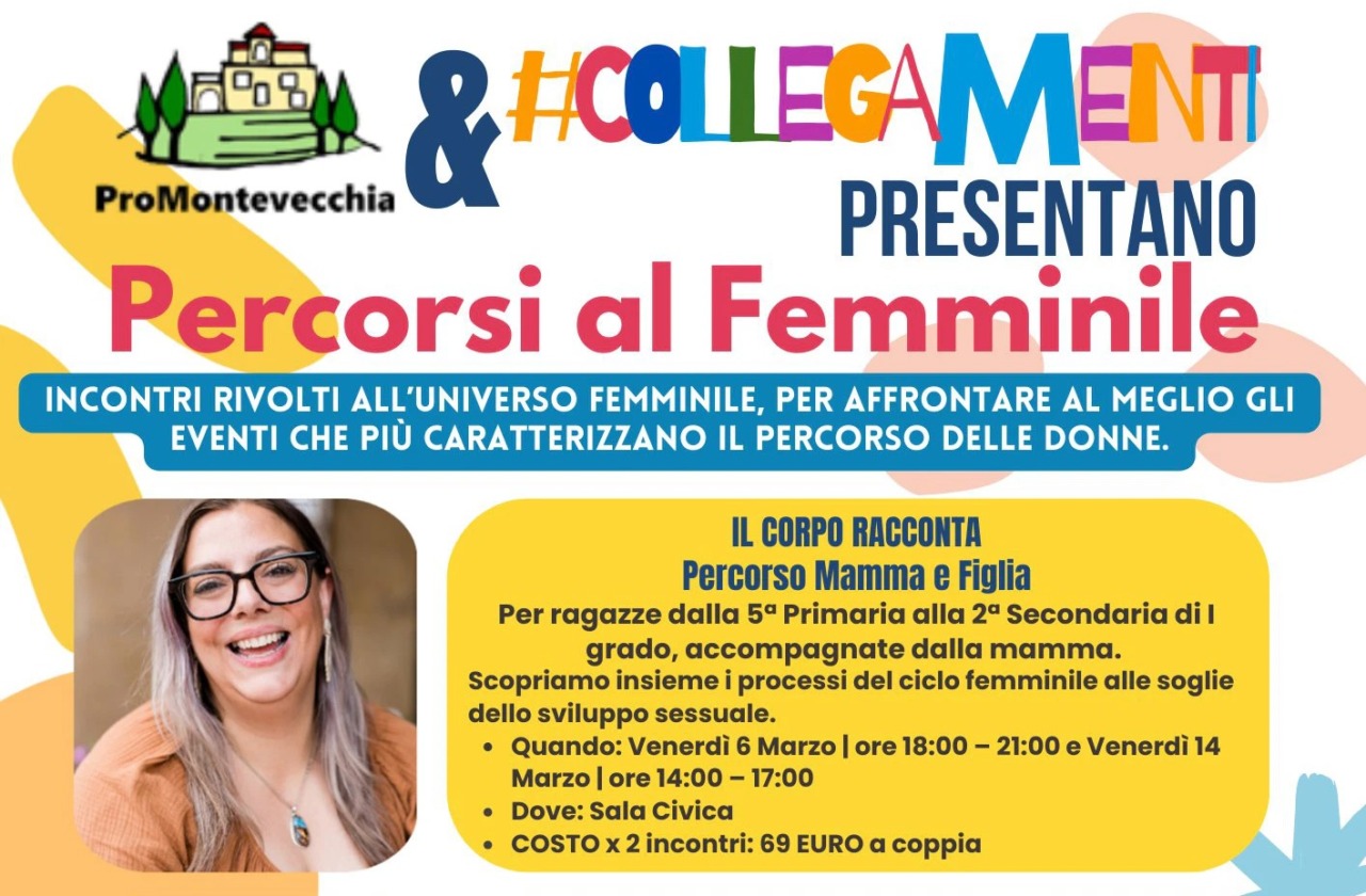 Percorsi al femminile: tre serate per affrontare le diverse fasi del cambiamento biologico e psicologico della donna