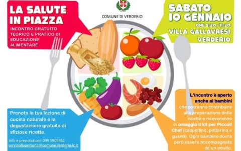 “La salute in piazza”: a Verderio si parla di educazione alimentare