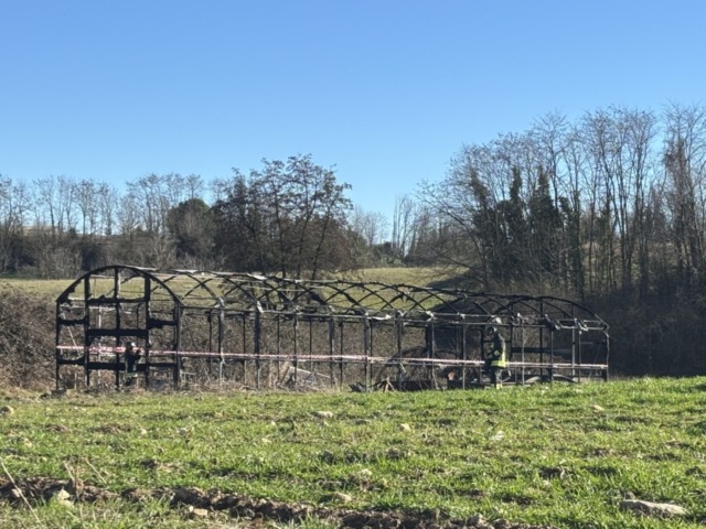 Incendio in una serra, intervengono i Vigili del Fuoco