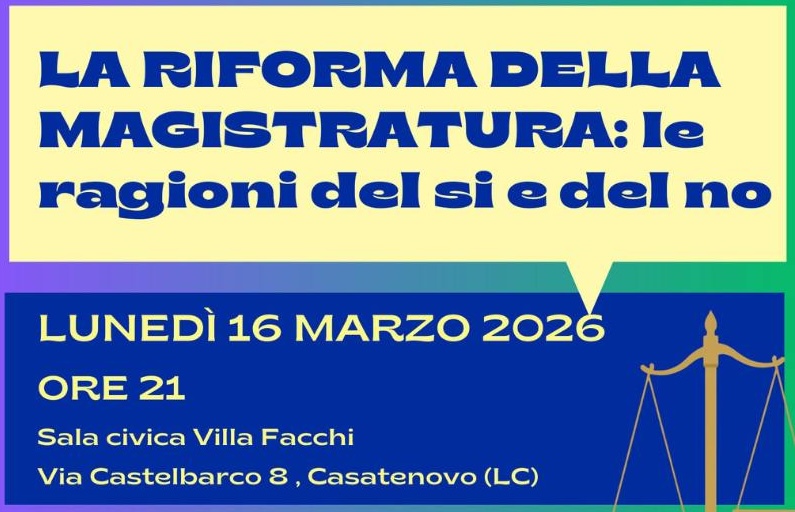 Riforma della magistratura, se ne parla in sala civica con Sant’Anna SocialClub
