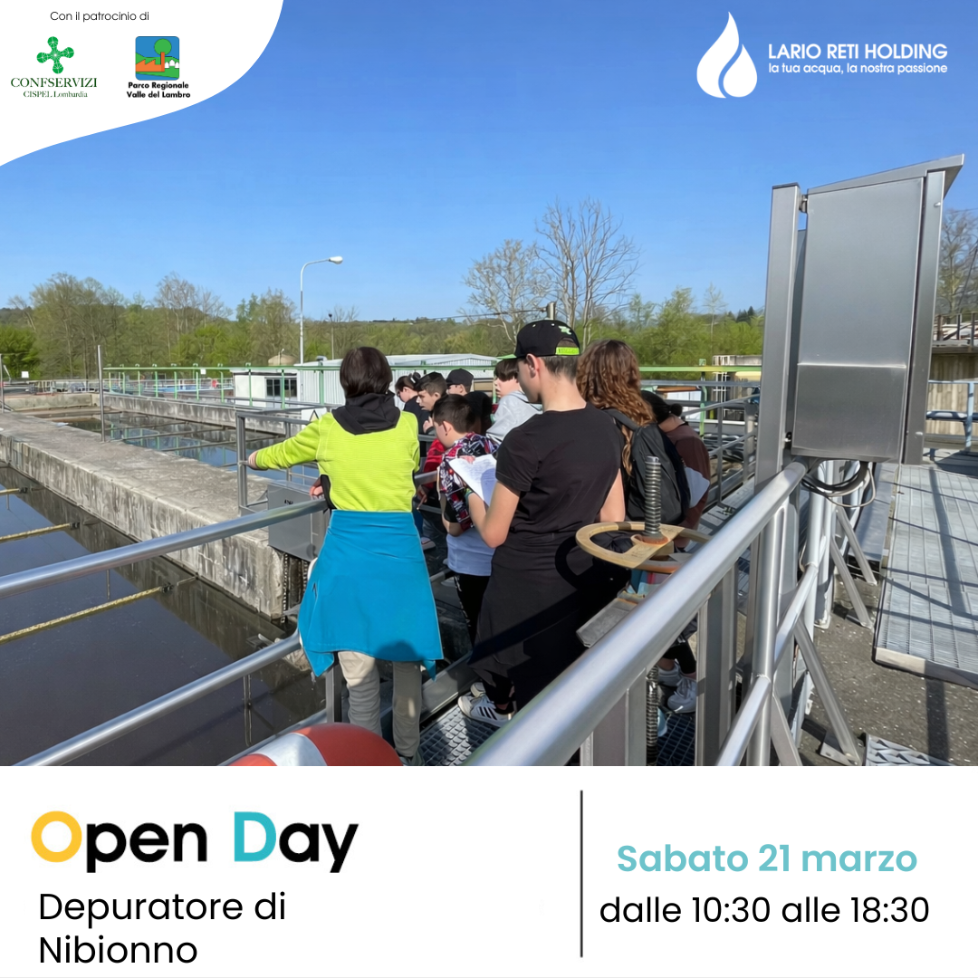 Lario Reti Holding: un open day per scoprire il depuratore di Nibionno
