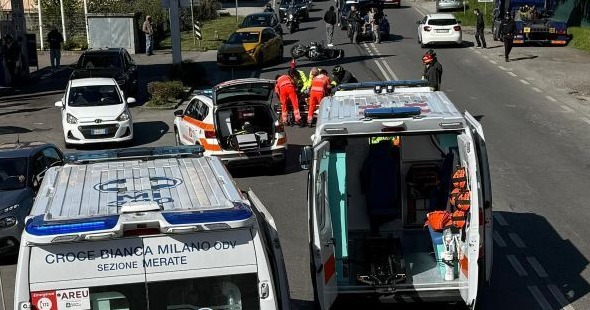 Scontro auto-moto sulla Sp51: due feriti