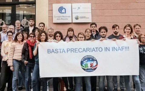 Basta al precariato, i ricercatori dell’Osservatorio manifestano