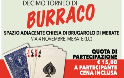 L’Aido meratese organizza un torneo di burraco a Brugarolo