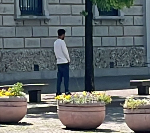 Gesto indecoroso, fa pipì in centro a Lecco
