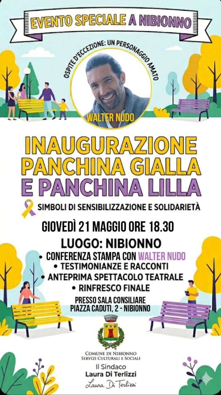 A Nibionno due panchine per sensibilizzare, saranno inaugurate con Walter Nudo