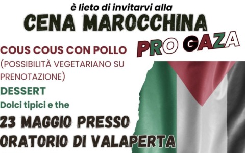 Casatenovo: in oratorio una cena marocchina pro Gaza