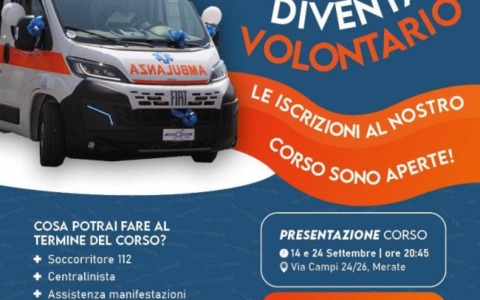 Nuovo corso di formazione per diventare volontario della Croce Bianca Merate