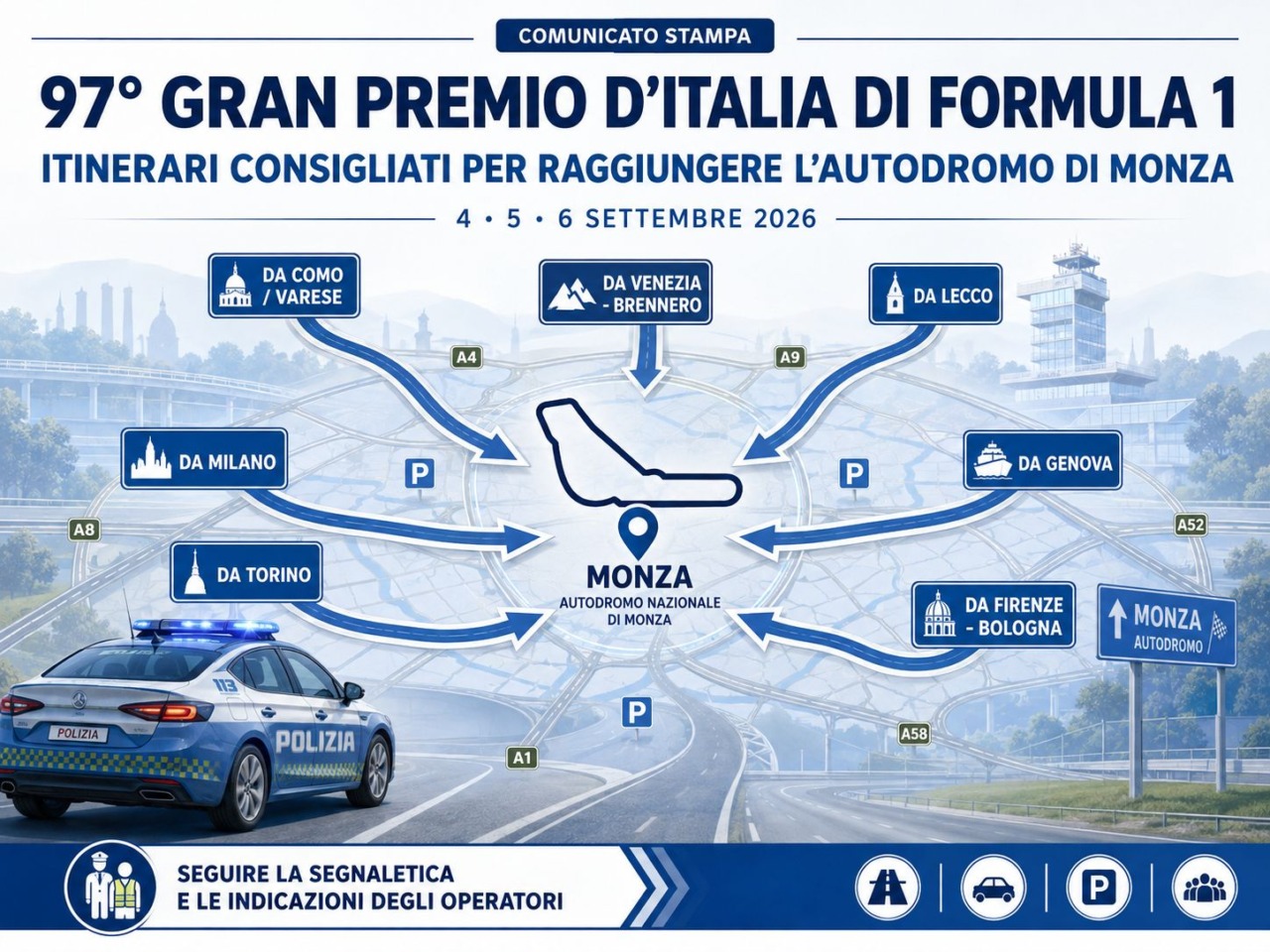 Gran Premio di Monza, occhio ai cambi di viabilità in Brianza nel fine settimana