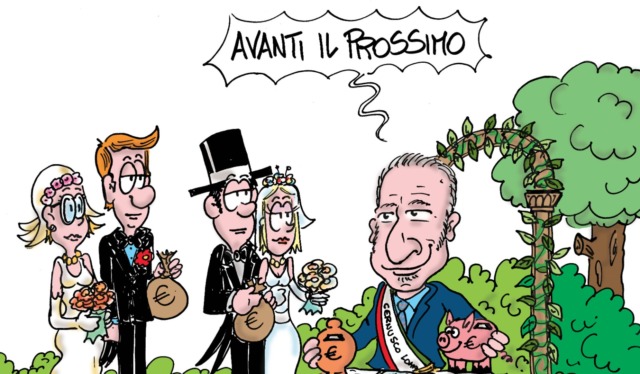 A Cernusco è boom di matrimoni: ben 15 nel solo mese di settembre e il Comune fa cassa