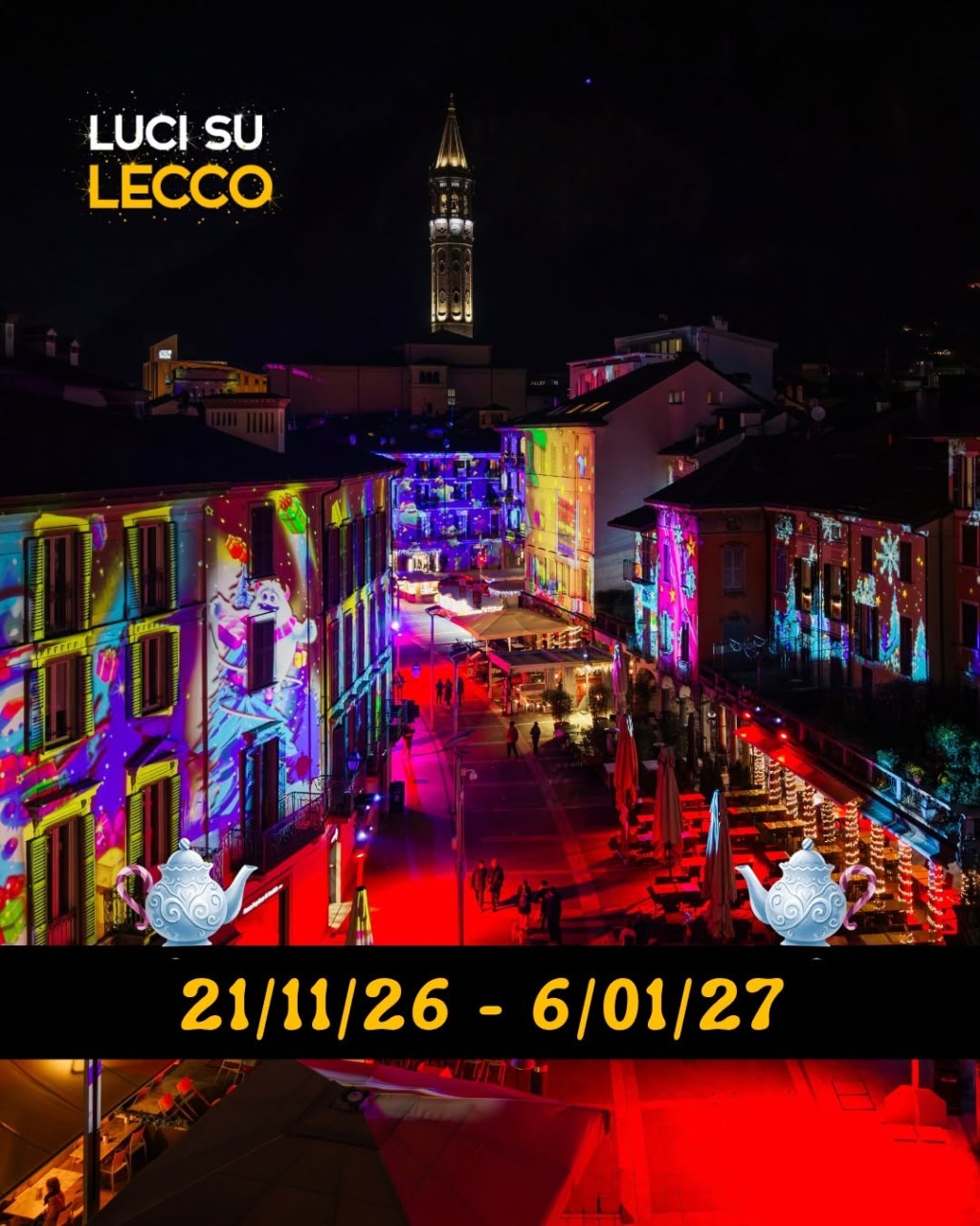 La magia del Natale è già pronta ad accendersi: dal 21 novembre torna “Luci su Lecco”