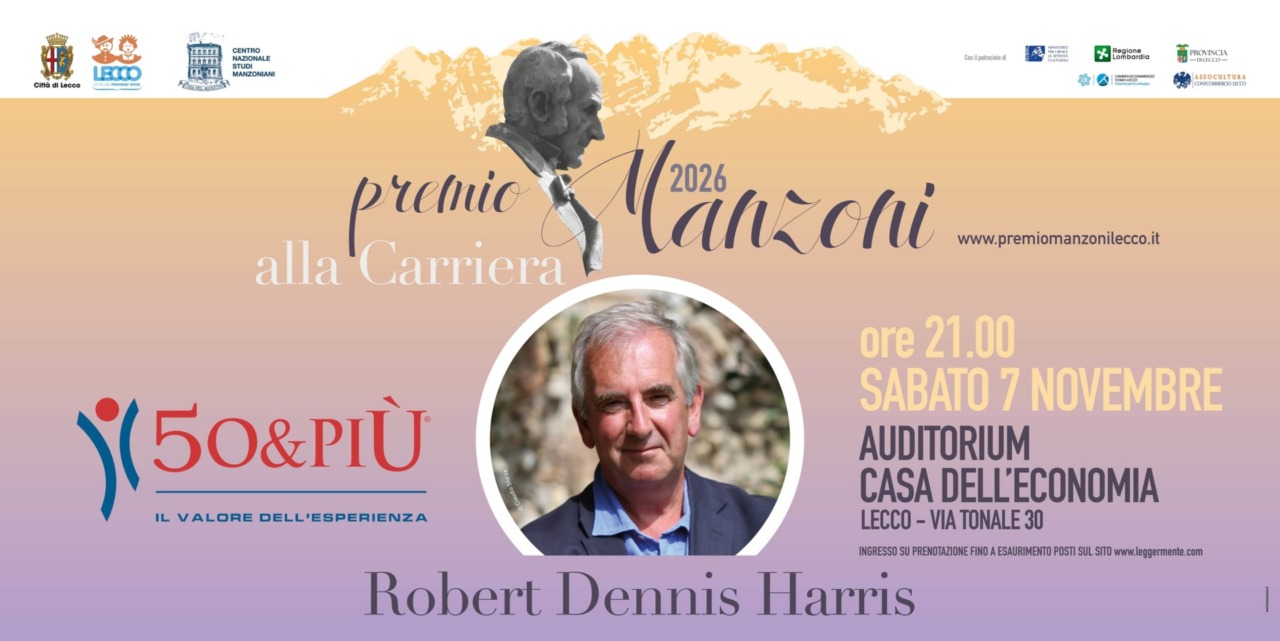A Lecco arriva Robert Harris per ricevere il premio Manzoni