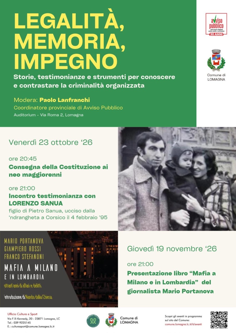A Lomagna due serate con Avviso Pubblico